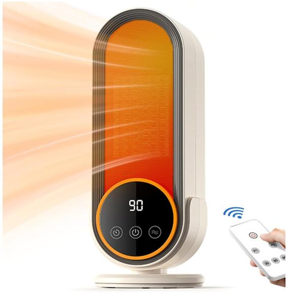 Space Heater Indoor Efficient Adjust Therm,1200W PTC Rapid,Ceramic,Remote,Timer - Picture 1 of 8